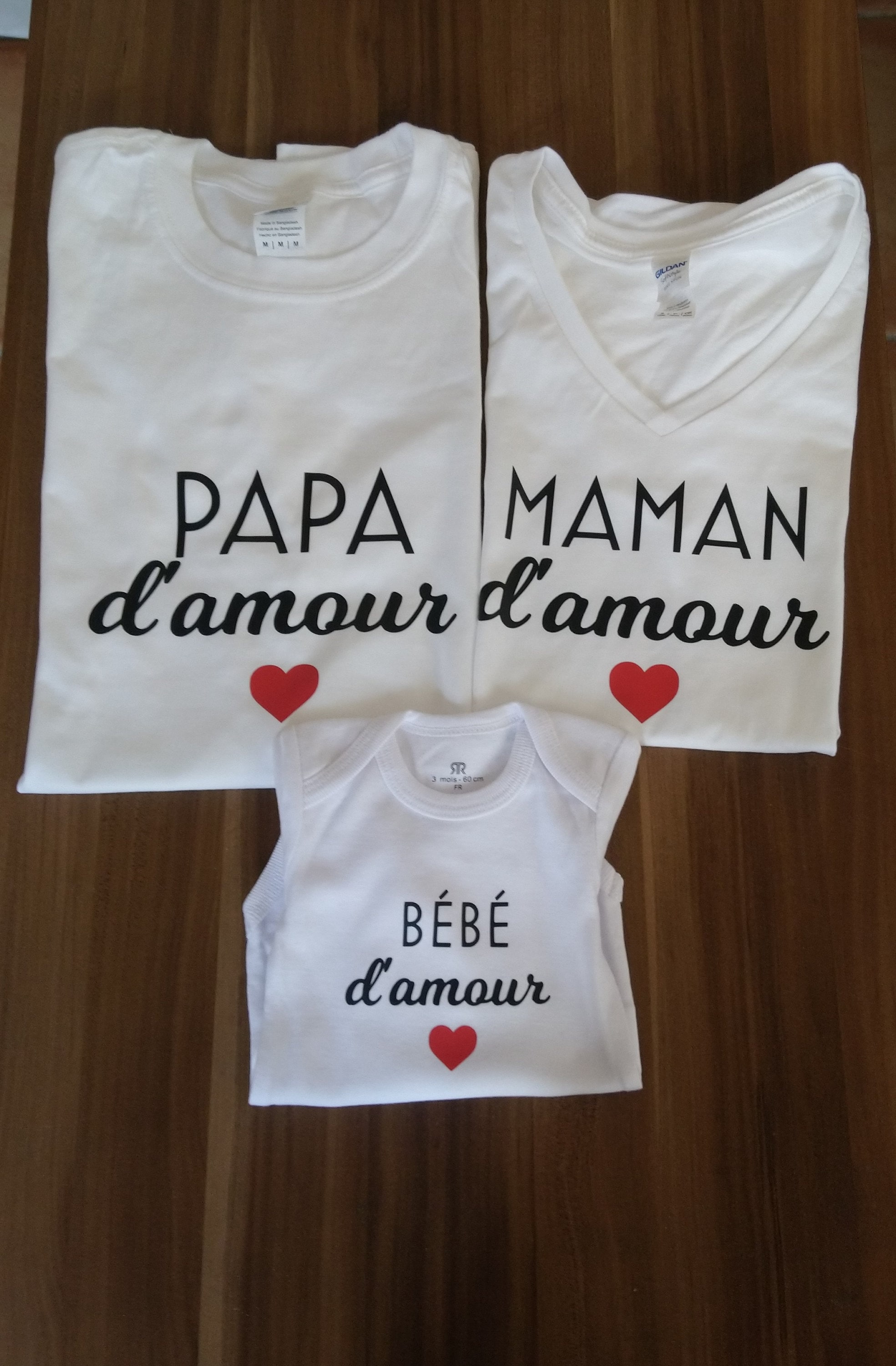 T-shirt / Bodysuit Love Mom Love Dad Love Baby - Etsy