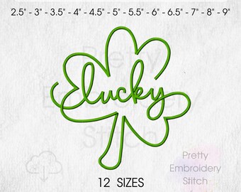 Kleeblatt Stickdatei - 4x4 to 8x12 PES (Instant Download)