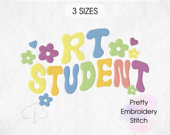 RT STUDENT Stickmuster - 3 Größen 8 Formate Maschinenstickerei Designs Instant Download