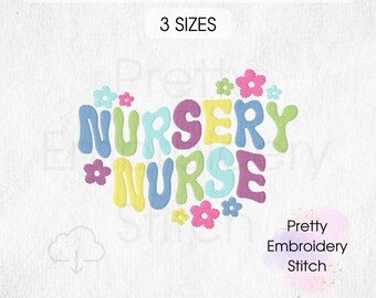 KINDERZIMMER KRANKENSCHWESTER Stickerei Design - 3 Größen 8 Formate Maschinenstickerei Designs Instant Download