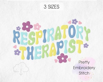 Atmungs THERAPIST Stickerei Design - 3 Größen 8 Formate Maschinenstickerei Designs Instant Download