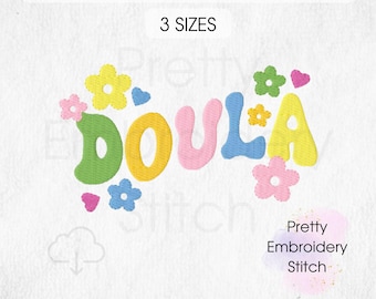 DOULA Stickerei Design - 3 Größen 8 Formate Maschinenstickerei Designs Instant Download