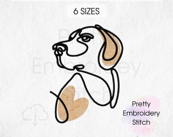 Stickdatei Beagle mit Hund - 6 Größen 8 Formate