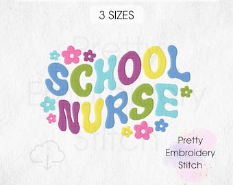 SCHUL KRANKENSCHWESTER Stickerei Design - 3 Größen 8 Formate Maschinenstickerei Designs Instant Download