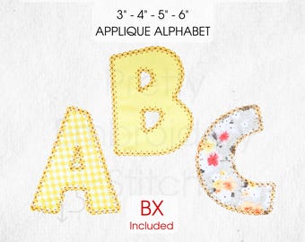 Applikation Alphabet Design - 4 Größen - Maschinenstickdatei