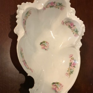 Antique (early 1900s) MZ Austria | Moritz Zdekauer hand-painted trinket, pin or nut dish actually called a piccadilly dish