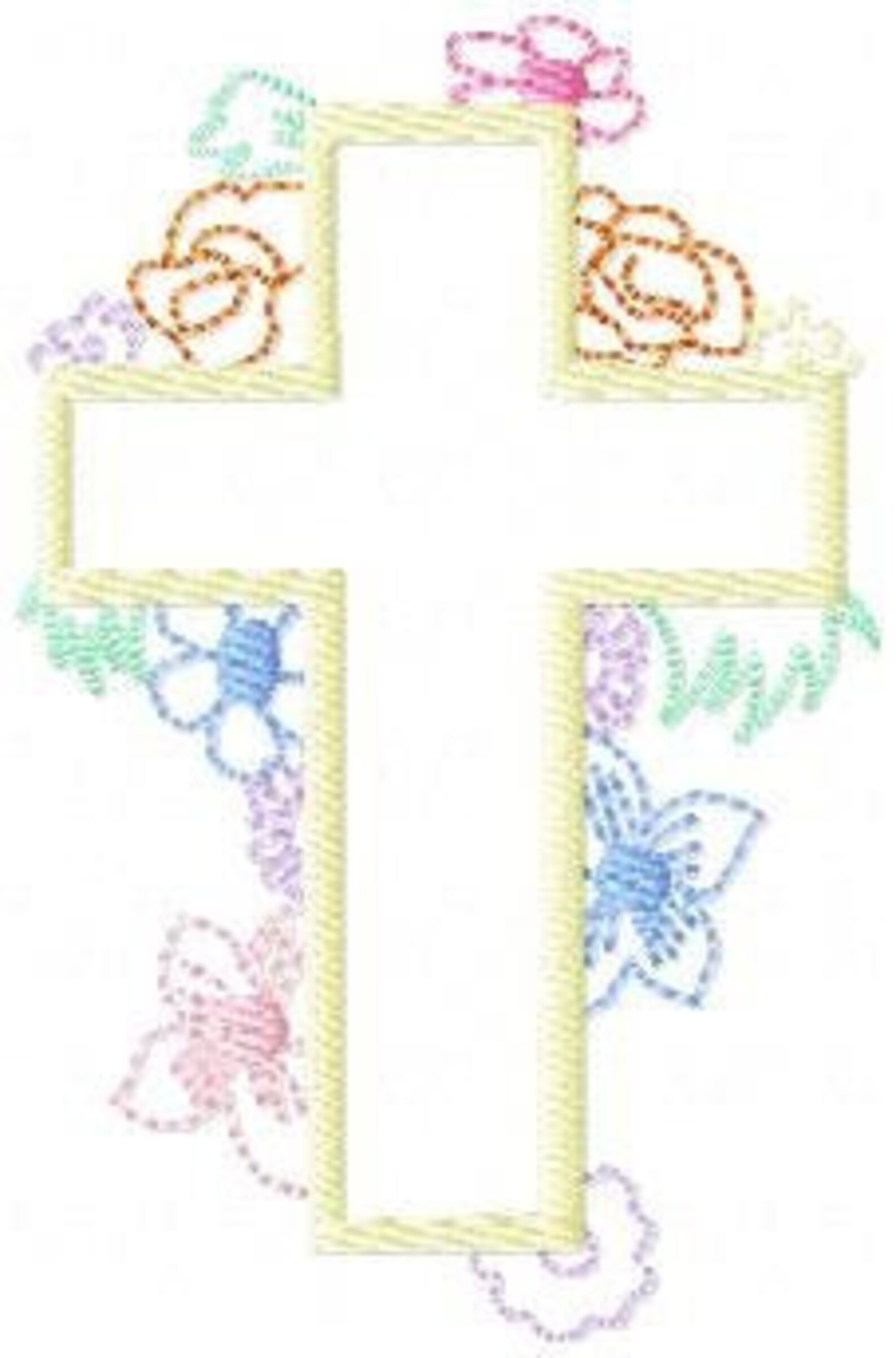 Cross embroidery pattern with flowers embroidery design cross  etsy uk Cross embroidery pattern with flowers embroidery design cross  etsy uk