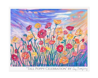 "Kunstdruck des ""Tall Poppy Feier"" Bildes- 20x26."