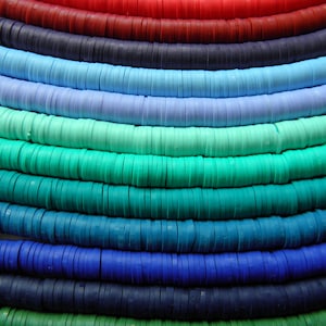 Vinyl Heishi Perlen 8 mm Bild 8