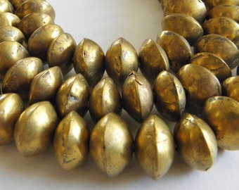 African Brass Beads Saucer Shape