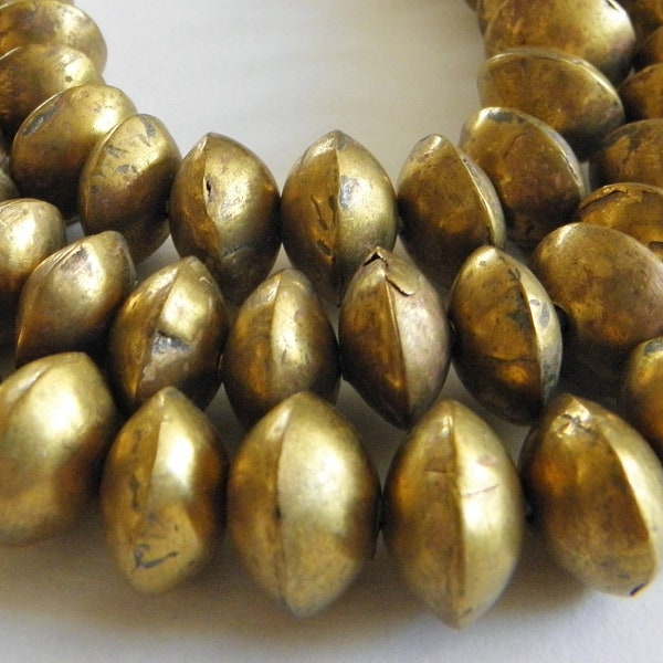 African Brass Beads Saucer Shape