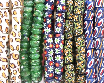 African Krobo glass beads