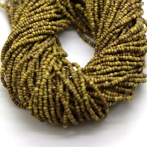 3 ou 5 fios de miçangas de Java, miçangas de vidro da Indonésia, miçangas de Bali, miçangas pequenas de 3 mm