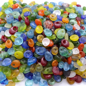 Afrikaanse glaskralen gerecyclede glasdruppels 15 - 20 mm