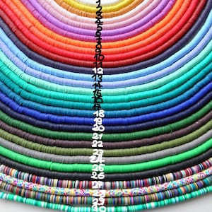 Vinyl Heishi Perlen 8 mm Bild 2