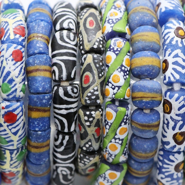 African Krobo glass beads