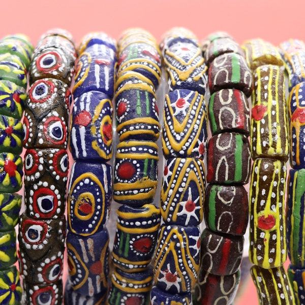 African Krobo glass beads