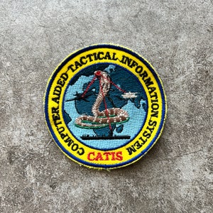Vintage CATIS Patch Computer Aided Tactical Information System, Military, Sew On, Unused