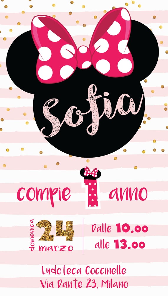 Invito Compleanno Minnie
