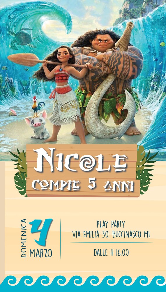 Inviti Compleanno Oceania Da Stampare Acolore