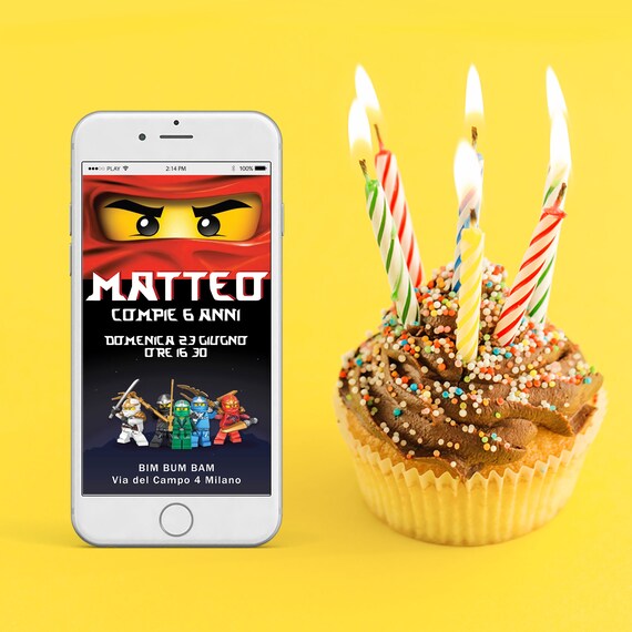 Invito Compleanno Lego Ninjago