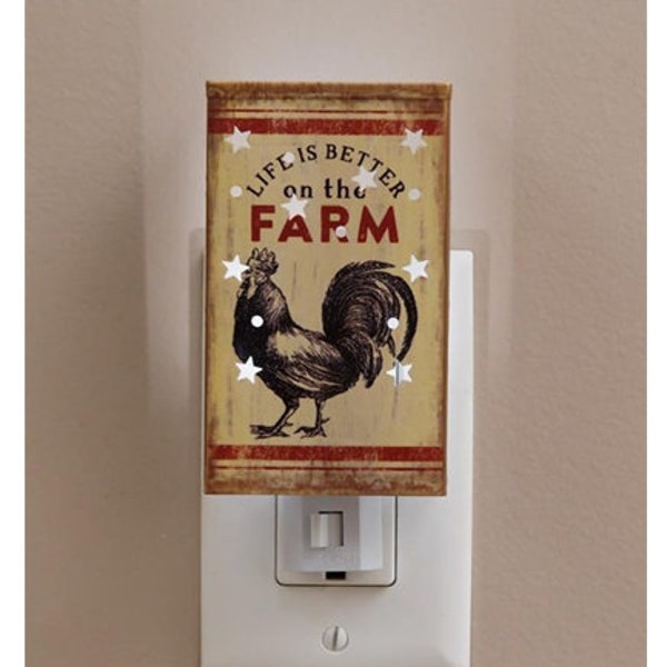 Life Is Better On The Farm Country Style Night Light