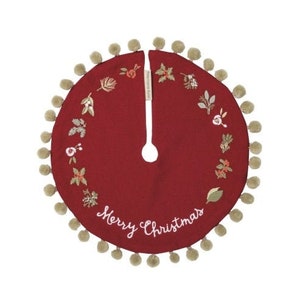 12.5" Merry Christmas Small Christmas Tree Skirt