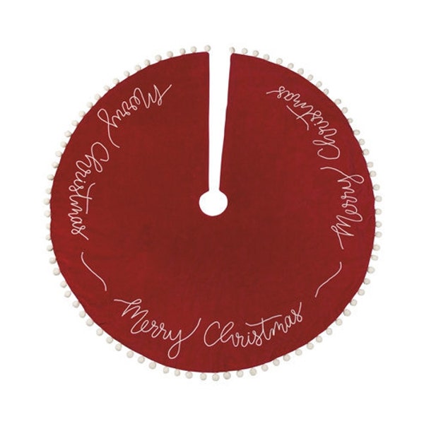 52" Merry Christmas Tree Skirt | Free USA Shipping