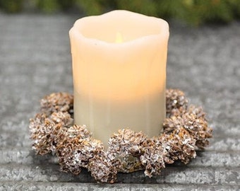 3" Frosty Cone Candle Ring