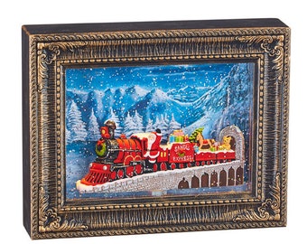 10" Lighted Water Picture Frame - Santa Express | Free USA Shipping