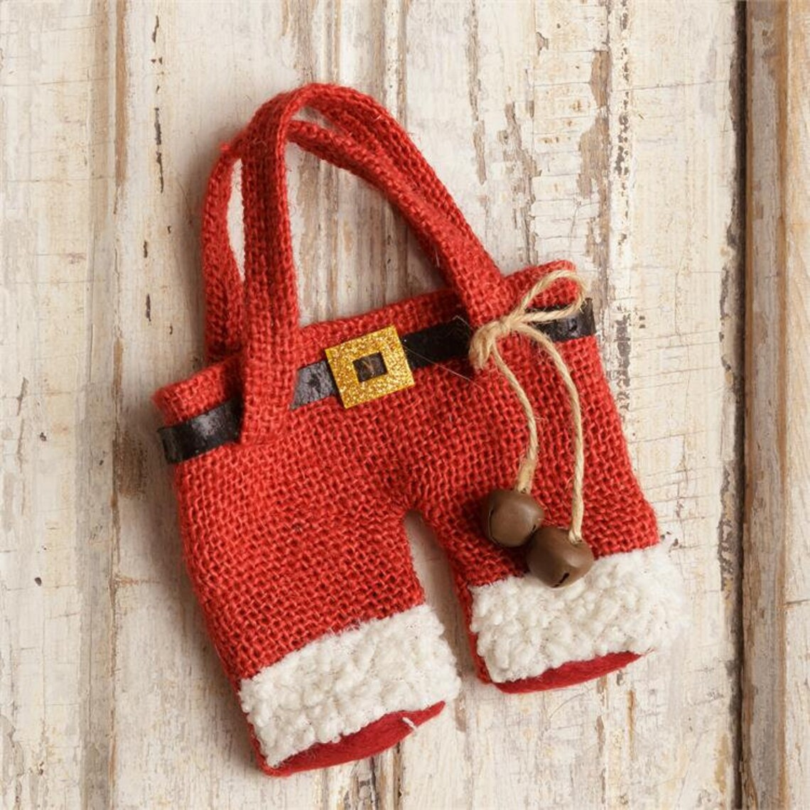Cute Santa Pants With Bell Christmas Ornament - Etsy