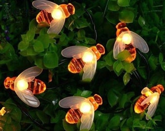 Christmas Honey Bee String Lights LED 14 ft