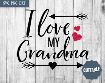 Download Love My Grandma Svg Etsy