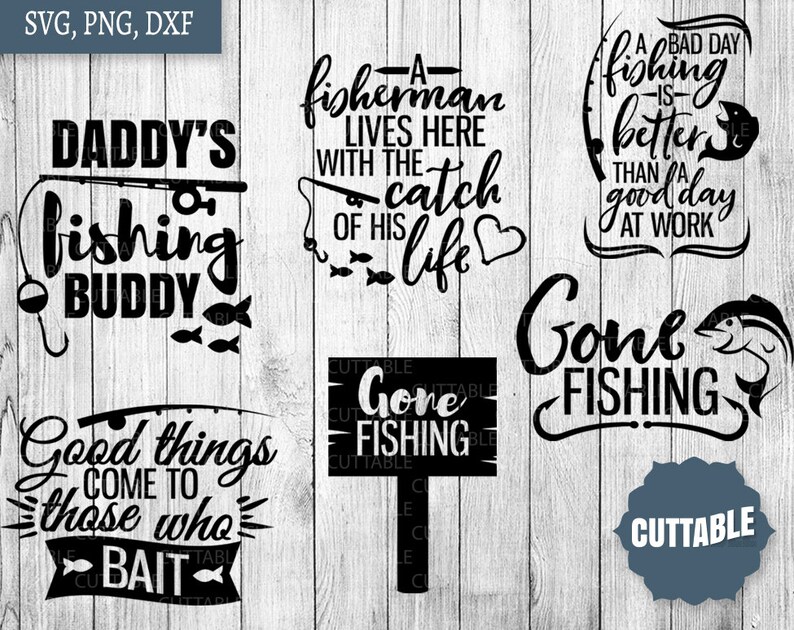 Download Fishing SVG Bundle fishing quote cut file svg pack cut ...