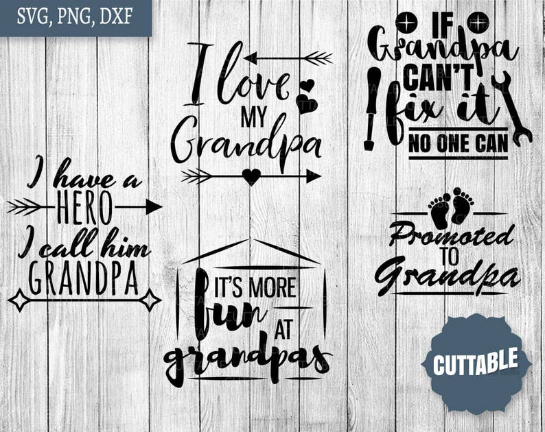 Download Grandpa SVG Bundle grandpa quotes svg pack cut files 11 | Etsy