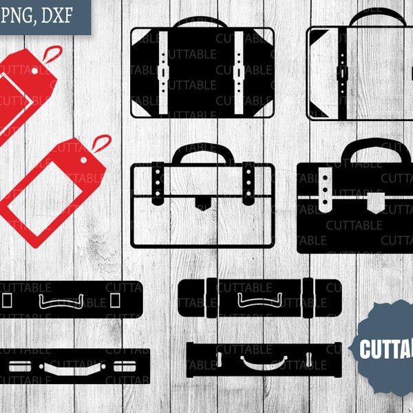 Travel suitcases SVG Print and cut files, 10 travel pack cut files, cricut, silhouette, personal and commercial use, suitcase cutting files