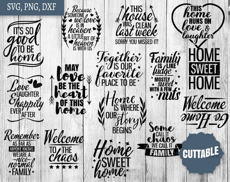 Download Home Svg Bundle Family Quote Svg Pack Cut Files 15 Love Etsy PSD Mockup Templates