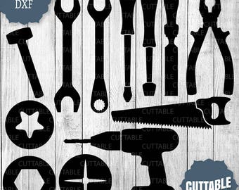 Tools SVG files, Tools clipart svg cut outs, dxf screwdriver cutting files, tools svg bundle, tools cutting files for cricut and silhouette