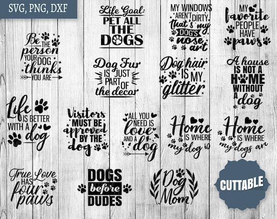 Download Dog SVG Bundle dog lovers svg pack cut files 15 Dog life ...