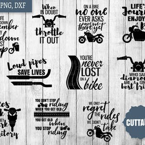 Biker SVG schneiden Dateien Bundle Motorrad Zitat Svg Pack schneiden Dateien, 10 Biker Küken schneiden Dateien, Cricut, Silhouette, kommerzielle Nutzung, Motorrad-Svg