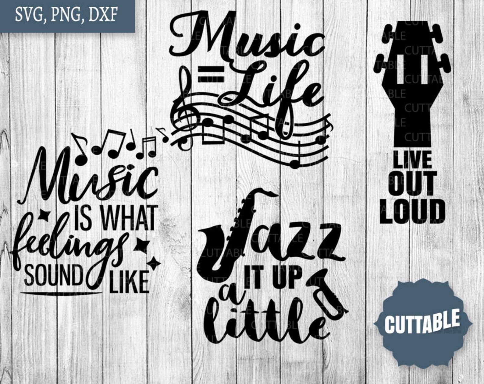 Musical SVG Bundle, Music Quote Bundle Cut Files, 12 Musician Quotes