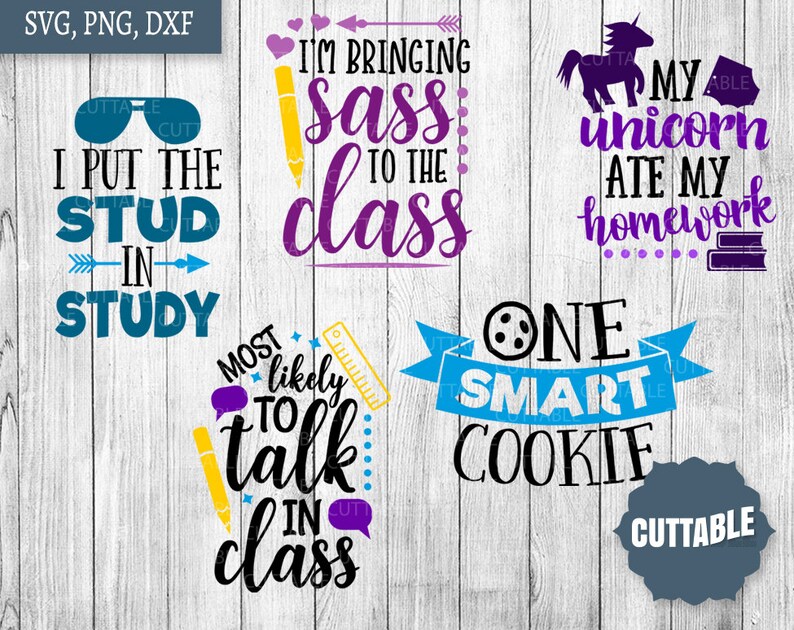 Back to School SVG Bundle School Cut File Bundle Fun School - Etsy