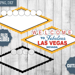 Las Vegas signe fichiers coupés svg, dxf Bienvenue à las vegas signe fichier coupe svg, couper fichier usa, imprimer et découper las vegas svg, cricut - silhouette