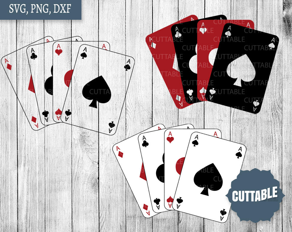 Cards Cut Svg Files SVG Print and Cut Playing Cards Card Etsy UK
