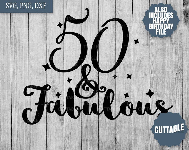 Download 50th birthday cut files SVG fiftieth birthday cutting files | Etsy