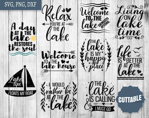 Download Lake SVG Bundle lake house svg pack cut files 10 lake sign | Etsy