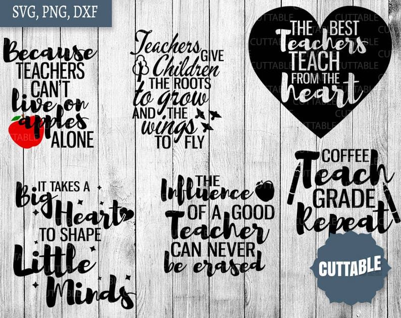 Download Teacher SVG cut files Bundle teacher quote svg pack cut | Etsy