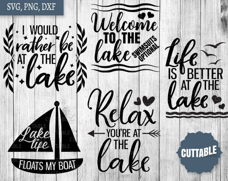 Download Lake SVG Bundle lake house svg pack cut files 10 lake sign ...