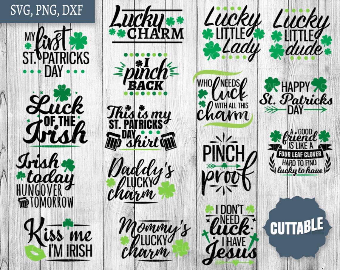 St Patricks Day SVG Cut Files Bundle Irish Svg Pack Cut | Etsy UK