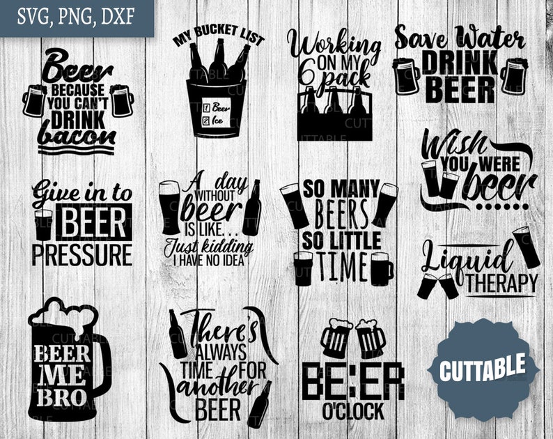 Download Beer SVG Bundle beer drinking svg pack cut files 12 beer ...